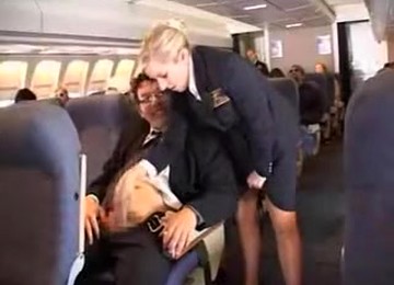American Stewardess Handjob Part 1