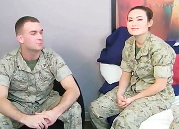 Asian Marine Girl With Stepmom
